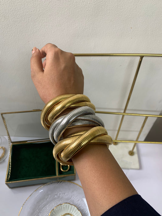 Liza Intertwined Bracelet - 18k Gold Plated