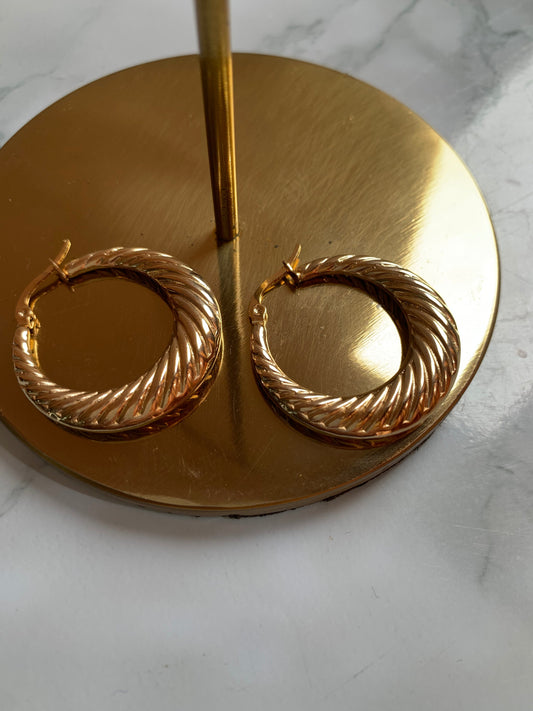 Salo Hoops - 18k Gold Plated